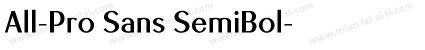 All-Pro Sans SemiBol字体转换